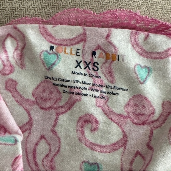 Roller Rabbit Icon Bikini underwear panties lace monkeys cotton modal teen - Picture 3 of 8